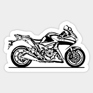 VFR1200F Motorcycle Sketch Art Sticker